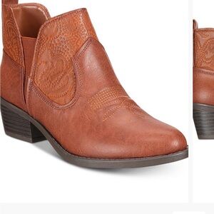 Easy Street Tan Ankle Booties